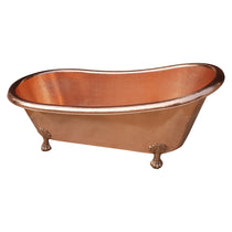 Clawfoot Copper Tub Hammered Single Slipper