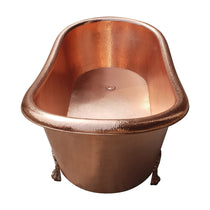 Clawfoot Copper Tub Hammered Single Slipper