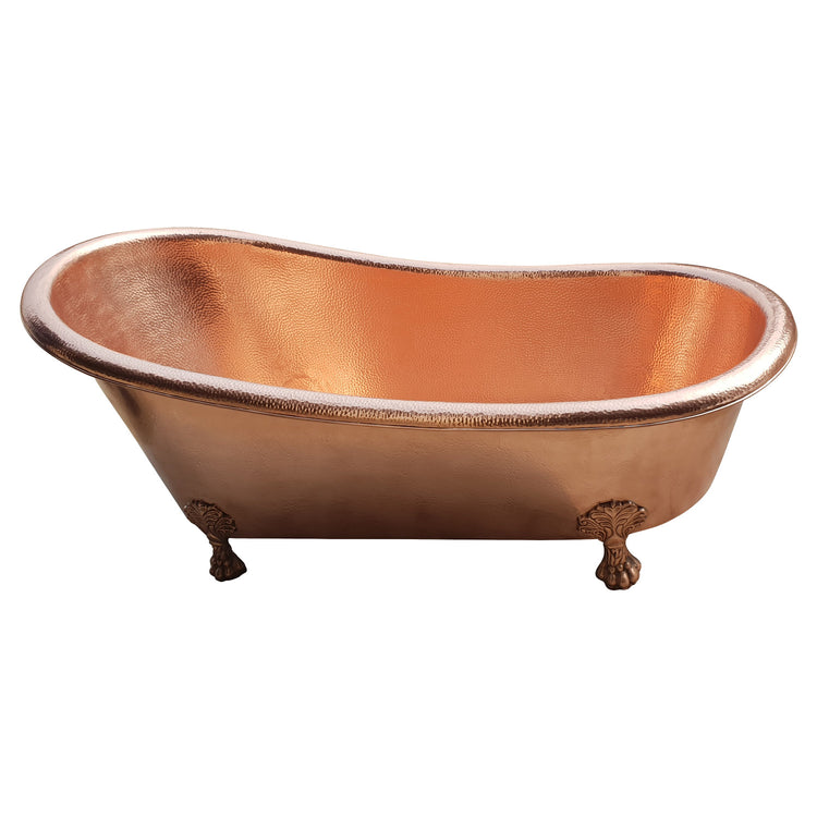 Clawfoot Copper Tub Hammered Single Slipper